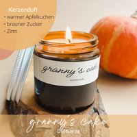Handmade Autumn Scented Candles | Granny's Cake Gift Idea, Vegan 100% Soy Wax Candle in An Amber Glass - Apple Pie, Sugar Handmade Autumn Scented Candles | Granny's Cake Gift Idea, Vegan 100% Soy Wax Candle in An Amber Glass - Apple Pie, Sugar von soyoloCANDLE