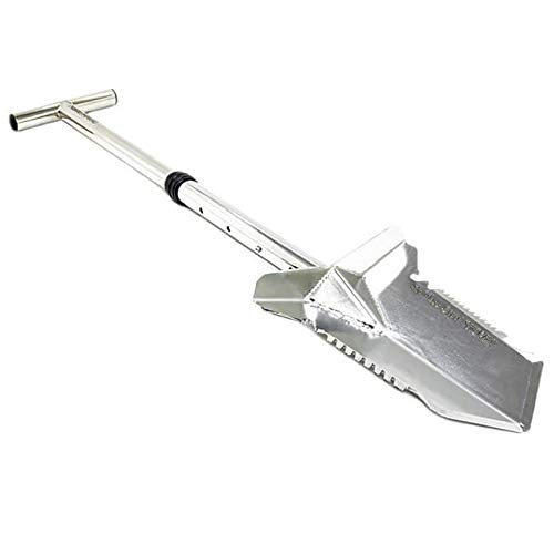 spaceshop Premium Stahlschaufel Shovel Nokta Makro Metalldetektor verstellbar robust von spaceshop