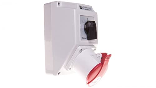 Einbauset mit Steckdose 32A 5P (L-0-P) rot ZI02R461 spamel 5907723019300 von spamel