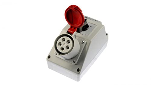 spamel 5907723000124 Einbauset mit Steckdose 16A 5P (L-0-P) Rot ZI02R221 von spamel