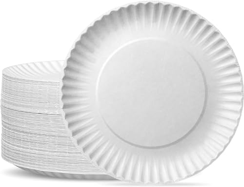 spar-home® 50 x Pappteller Rund 28cm – Einweg Teller für Party Einweggeschirr Einwegteller Partygeschirr für Gartenparty Geburtstag Cocktail (50, Rund 28cm) von spar-home