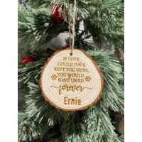 Wenn Liebe Dich Hier Behalten Hätte Können, Ist Dein Haustiername Auf Einem Ornament Eingraviert von sparkettedesigns