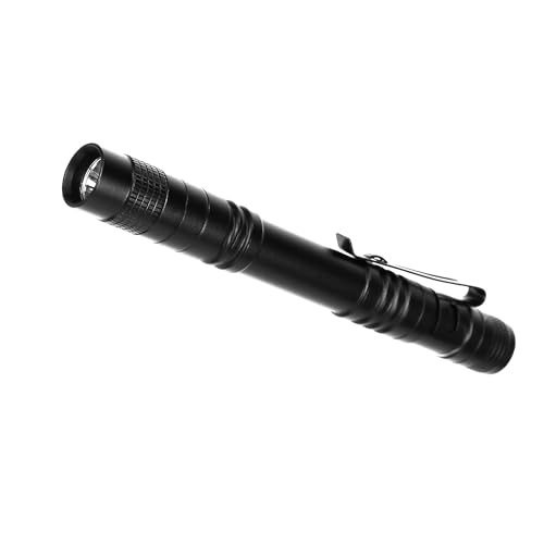 sparkleing Kleine LED Taschenlampe für Camping, Hundespaziergänge, Arbeit, Wandern, Inspektionen, Outdoor-Reparaturen, kompakte Clip-On Stiftlampe, AAA-Batterie betrieben [nicht enthalten] von sparkleing
