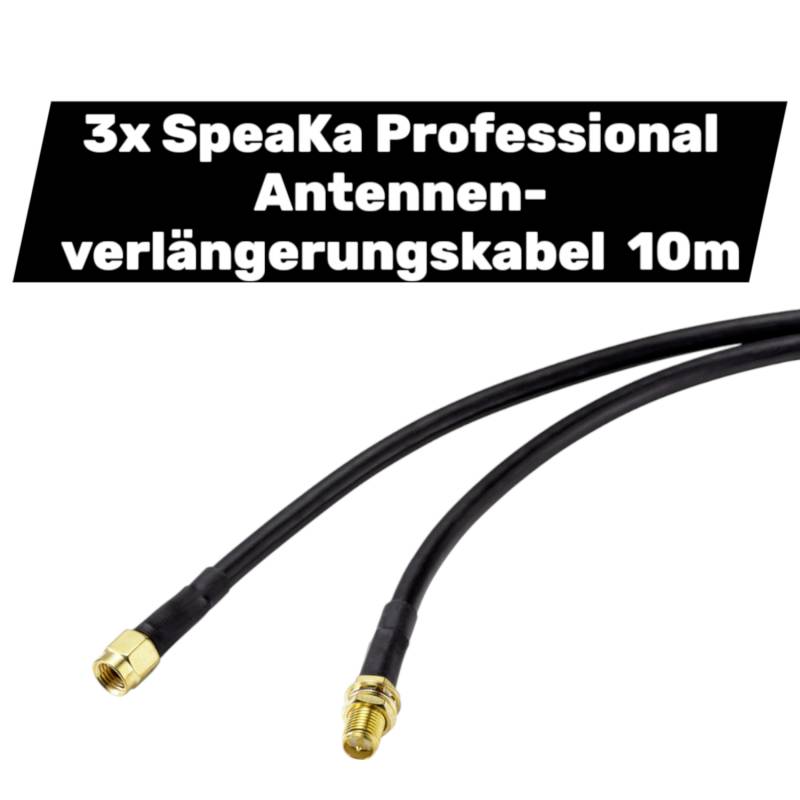 Spea Ka Professional Antennen Verlängerungskabel Verlängerung Kabel 10 M 3 Stück B-Ware von speaka-professional