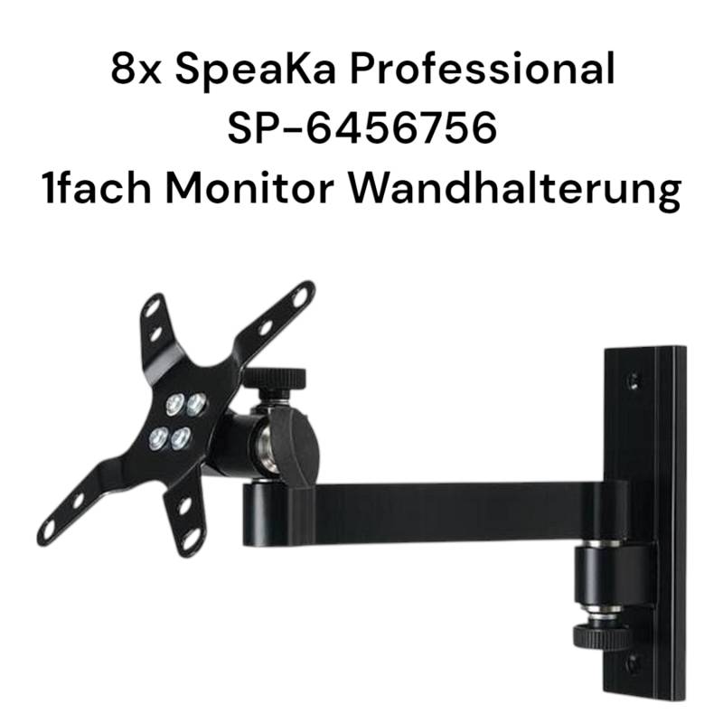 Spea Ka Professional Sp 6456756 1fach Monitor Wandhalterung Tv Halterung 8 Stück B-Ware von speaka-professional