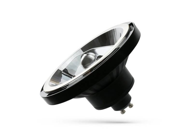 Spectrum LED-Leuchtmittel LED AR111 GU10 Reflektor 12W 1050lm 45° Schwarz 230V Neutralweiß 4000K, GU10, Neutralweiß von Spectrum