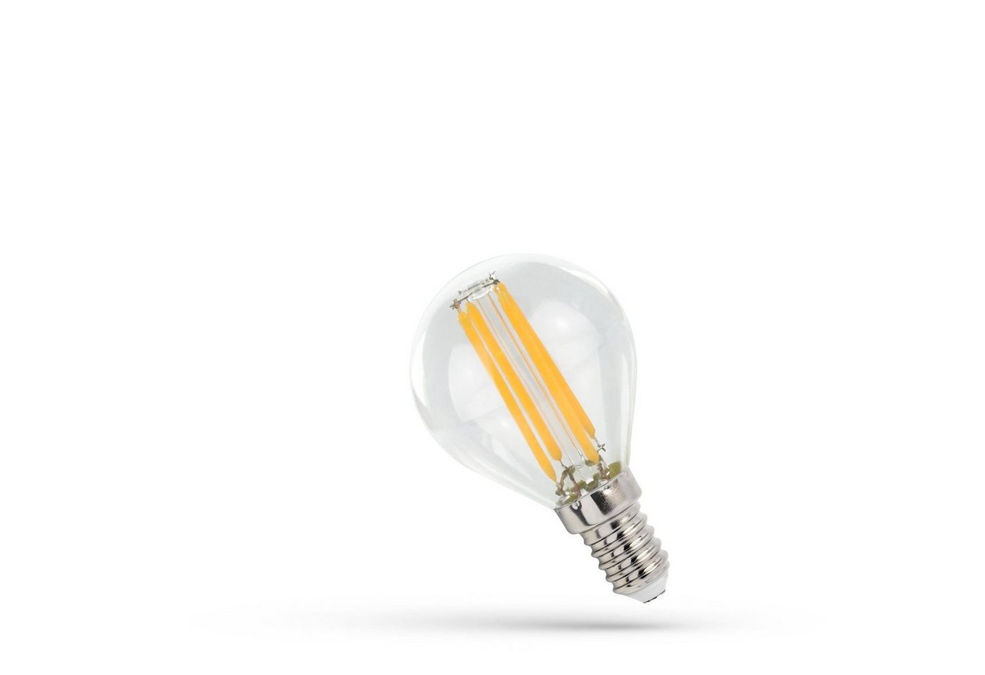 spectrum LED LED-Leuchtmittel LED E14 G45 Tropfen Filament Klar 6W = 62W 850lm 300° Warmweiß 2700K, E14, Warmweiß, Glühfaden von spectrum LED