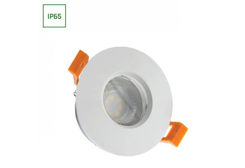 spectrum LED LED Einbaustrahler Einbaustrahler GU10 Spot Badezimmer Downlight IP65 max. 10W rund weiß, wasserdich, wasserfest, staubfest von spectrum LED