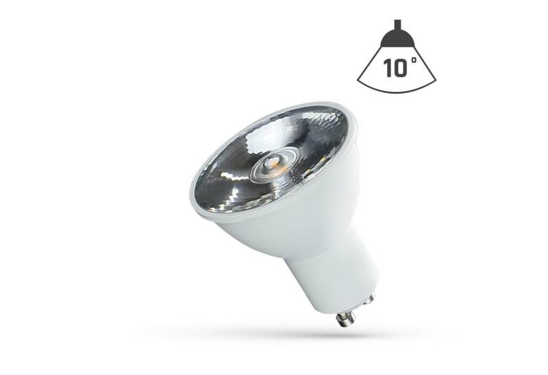 Spectrum LED-Leuchtmittel GU10 LED 6W=60W 10° Reflektor 350lm Abstrahlwinkel 230V Warmweiß 3000K, GU10, Warmweiß von Spectrum
