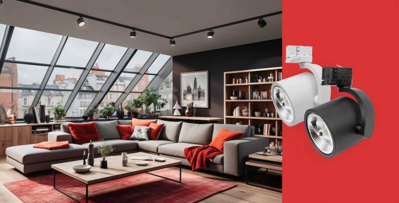 spectrum LED Schienensystem-Leuchten 3-Phasen Stromschienenstrahler AR111 GU10 Spot 230V IP20 max. 25W weiß von spectrum LED
