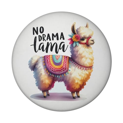 Alpaka mit bunter Satteldecke Magnet mit Flaschenöffner rund mit Spruch No Drama Lama farbenfroh weich und flauschig Alpaka mit bunter Satteldecke Alpaka mit bunter Satteldecke Magnet mit Flaschenöffner rund mit Spruch No Drama Lama farbenfroh weich und flauschig Alpaka mit bunter Satteldecke von speecheese