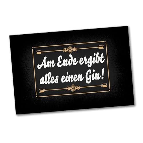 Am Ende ergibt Alles einen Gin! Souvenir Magnet für Gintrinker Souvenir Magnet für den Kühlschrank von Gin Liebhabern zum Befestigen von Fotos Postkarten oder Haushaltsplan von speecheese