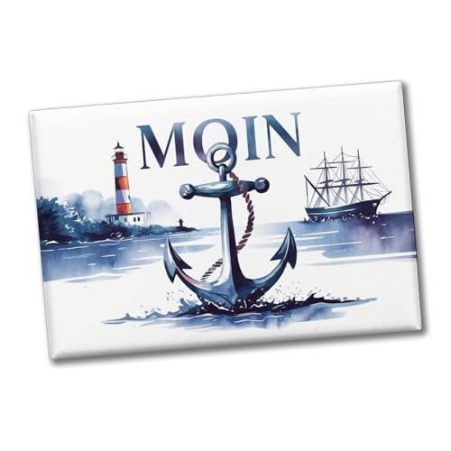 Anker Moin Souvenir Souvenir Magnet mit Nordsee Aquarell Maritimer Souvenir Magnet mit schönem Motiv Anker Moin Souvenir Souvenir Magnet mit Nordsee Aquarell Maritimer Souvenir Magnet mit schönem Motiv von speecheese