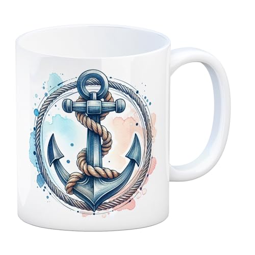 Anker mit Seil Kaffeebecher Maritime Nautik-Ästhetik Tasse Schiff-Design Sicheres Segeln Robust Kaffee-Genuss Ankertasse Anker mit Seil Kaffeebecher Maritime Nautik-Ästhetik Tasse Schiff-Design Sicheres Segeln Robust Kaffee-Genuss Ankertasse von speecheese