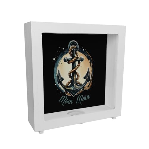 Anker mit Seil Rahmen Spardose aus Holz mit Spruch Moin Moin Eisenanker Umschlungenes Seil Marine Nautik Schiff Boot Dekorative Sicherung Anker mit Seil Rahmen Spardose aus Holz mit Spruch Moin Moin Eisenanker Umschlungenes Seil Marine Nautik Schiff Boot Dekorative Sicherung von speecheese