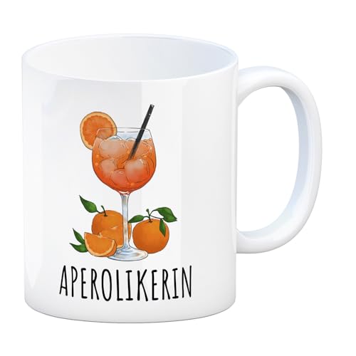 Aperolikerin Aperol Spritz Kaffeebecher Aperolikerin Becher Lustig für Cocktails Trinken Essen am Esstisch Alkohol Genuss Tasse Sommer von speecheese