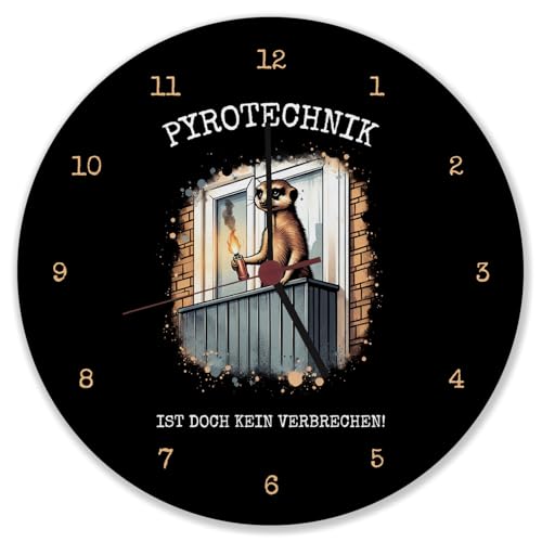Balkon-Ultra Erdmännchen mit Pyrofackel Wanduhr mit Spruch Pyrotechnik ist doch kein Verbrechen Balkon-Ultra Internet-Hype Wanduhr für Fußball-Fans und Pyro Ultras Balkon-Ultra Erdmännchen mit Pyrofackel Wanduhr mit Spruch Pyrotechnik ist doch kein Verbrechen Balkon-Ultra Internet-Hype Wanduhr für Fußball-Fans und Pyro Ultras von speecheese