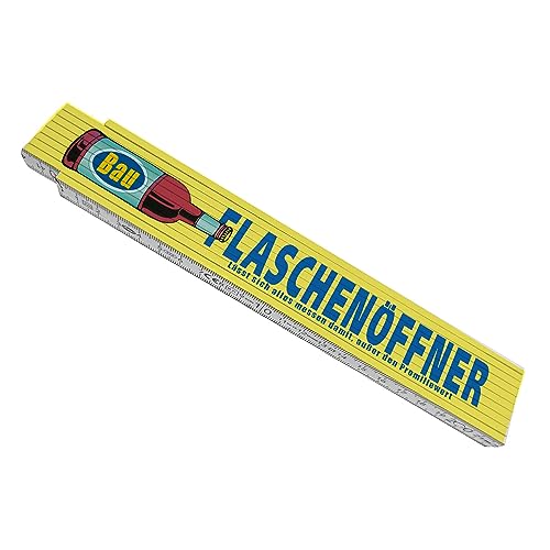 Bau Flaschenöffner Meterstab aus Holz zum Thema Bier trinken schöner Zollstock als Geschenk für Heimwerker die Flaschenöffner mögen von speecheese