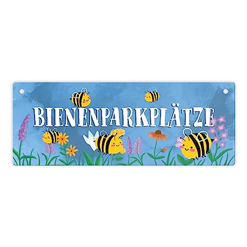Bienenparkplätze Metallschild mit niedlichen Bienen als Dekoration für dein Blumenbeet im Garten oder deine Blumen auf der Terrasse oder dem Balkon Bienenparkplätze Metallschild mit niedlichen Bienen als Dekoration für dein Blumenbeet im Garten oder deine Blumen auf der Terrasse oder dem Balkon von speecheese