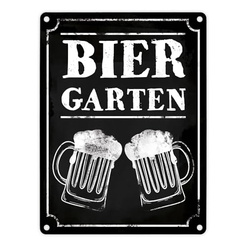 Biergarten Metallschild in 15x20 cm mit zwei Bierkrügen im Used-Look modernes Blechschild für den privaten Biergarten um mit Freunden im Hinterhof oder auf der Terrasse einen zu Biergarten Metallschild in 15x20 cm mit zwei Bierkrügen im Used-Look modernes Blechschild für den privaten Biergarten um mit Freunden im Hinterhof oder auf der Terrasse einen zu von speecheese