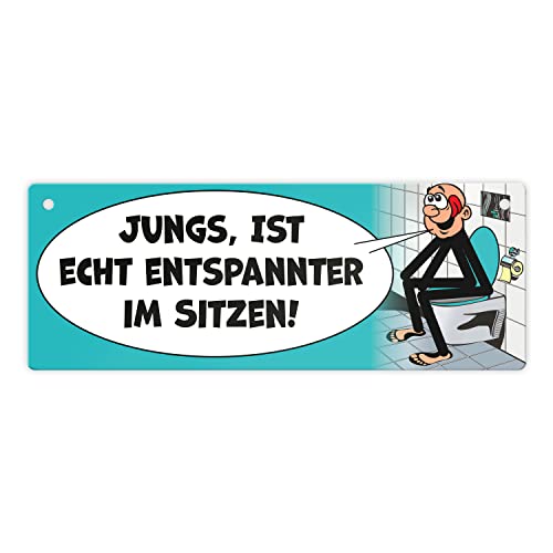Bitte im sitzen pinkeln Metallschild im Comic-Stil in türkis ein lustiges Toilettenschild für öffentliche oder auch private Toiletten um sie vor unnötiger Verschmutzung zu Bitte im sitzen pinkeln Metallschild im Comic-Stil in türkis ein lustiges Toilettenschild für öffentliche oder auch private Toiletten um sie vor unnötiger Verschmutzung zu von speecheese