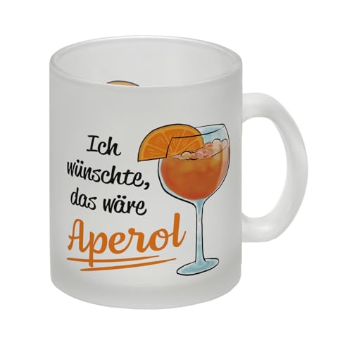 Cocktail Glas Tasse mit Spruch Ich wünschte das wäre Aperol eine bunte Tasse für die Arbeit lustiger Alkohol Motiv Aperol Becher Kaffeetasse Frauen von speecheese