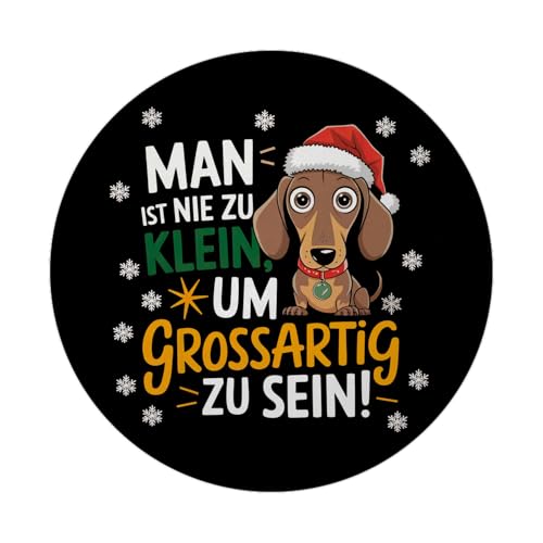 Dackel mit Weihnachtsmütze Magnet mit Flaschenöffner - Nie zu klein um großartig zu Sein Runder Magnet mit Flaschenöffner Festliche Illustration ausdrucksstarke Augen fröhlicher Dackel mit Weihnachtsmütze Magnet mit Flaschenöffner - Nie zu klein um großartig zu Sein Runder Magnet mit Flaschenöffner Festliche Illustration ausdrucksstarke Augen fröhlicher von speecheese