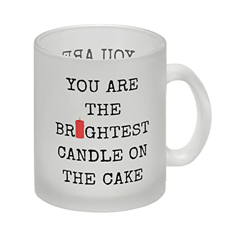 Denglisch Glas Tasse mit Spruch - You are the brightest candle on the cake Redewendung Tasse Kerze Kaffeetasse Übersetzung Büroalltag lustig Du bist die hellste Kerze auf der Denglisch Glas Tasse mit Spruch - You are the brightest candle on the cake Redewendung Tasse Kerze Kaffeetasse Übersetzung Büroalltag lustig Du bist die hellste Kerze auf der von speecheese