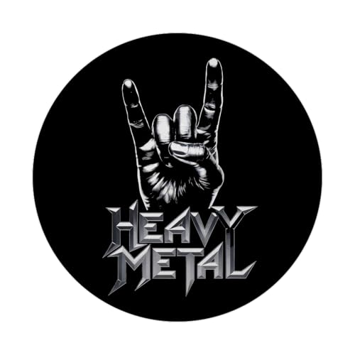 Devil Horns Hand - Heavy Metal Magnet mit Flaschenöffner Runder Rock-on-Zeichen Magnet mit Flaschenöffner in glänzendem Silber mit schwarzem Hintergrund - EIN Muss für Heavy Metal Devil Horns Hand - Heavy Metal Magnet mit Flaschenöffner Runder Rock-on-Zeichen Magnet mit Flaschenöffner in glänzendem Silber mit schwarzem Hintergrund - EIN Muss für Heavy Metal von speecheese