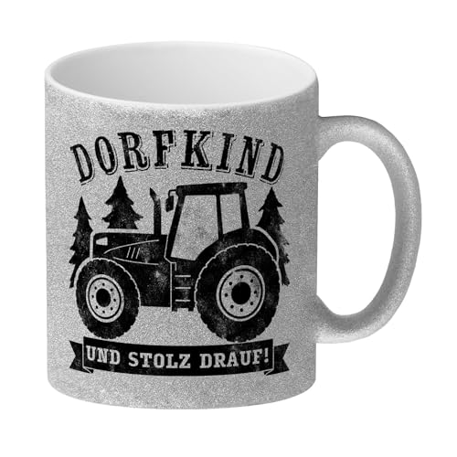 Dorfkind und stolz drauf Trecker Glitzer-Kaffeebecher Vintage Traktor Design Landwirt Bauernkind Ideal als Geschenk für den Bauern in dir Schlepper Landwirtschaft Dorfkind und stolz drauf Trecker Glitzer-Kaffeebecher Vintage Traktor Design Landwirt Bauernkind Ideal als Geschenk für den Bauern in dir Schlepper Landwirtschaft von speecheese