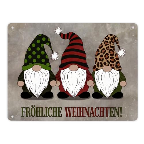 Drei Wichtel - Fröhliche Weihnachten Metallschild XL in 21x28 cm Metallschild XL in 21x28 cm mit animiertem Bild von Wichteln mit grünem Hut rotem Mantel - perfekte Weihnachtsdeko Drei Wichtel - Fröhliche Weihnachten Metallschild XL in 21x28 cm Metallschild XL in 21x28 cm mit animiertem Bild von Wichteln mit grünem Hut rotem Mantel - perfekte Weihnachtsdeko von speecheese