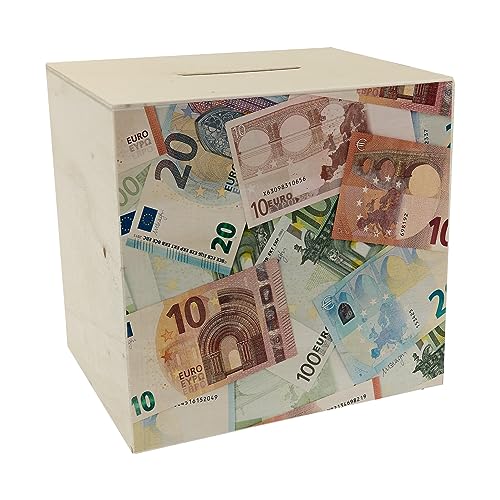 Euro Spardose aus Holz für Geldscheine und Münzen Sparschwein für Sparfüchse Geld Sparen Sparbüchse ausgefallen von speecheese