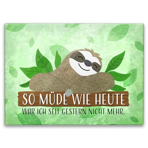 Faultier Schneidebrett in 39x28cm mit Spruch So müde war ich seit gestern nicht mehr ein lustiges Küchenbrett zum Geburtstag Faultier Schneidebrett in 39x28cm mit Spruch So müde war ich seit gestern nicht mehr ein lustiges Küchenbrett zum Geburtstag von speecheese