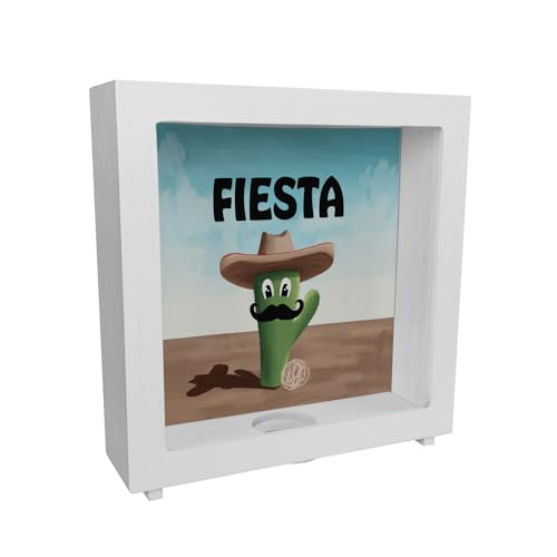Fiesta - Kaktus mit Sombrero Rahmen Spardose aus Holz witzige Rahmen Spardose aus Holz für den Urlaub in Mexiko Sparbüchse mit witzigem Motiv Fiesta - Kaktus mit Sombrero Rahmen Spardose aus Holz witzige Rahmen Spardose aus Holz für den Urlaub in Mexiko Sparbüchse mit witzigem Motiv von speecheese