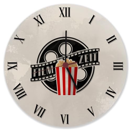Filmzeit Wanduhr aus Alu für Filmfans Coole Uhr für Filmnerds mit Filmrolle und Popcorn als Geschenk für Liebhaber von Kinofilmen Filmzeit Wanduhr aus Alu für Filmfans Coole Uhr für Filmnerds mit Filmrolle und Popcorn als Geschenk für Liebhaber von Kinofilmen von speecheese