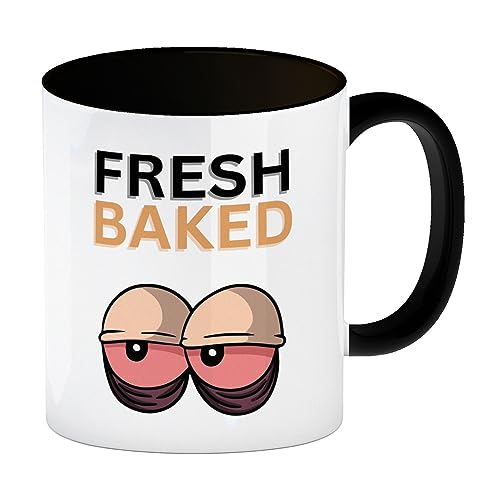Fresh Baked Kaffeebecher mit Innenseite und Griff in Schwarz Augen Eyes Cannabis Tasse Weed Kaffeetasse Gras kiffen Kiffer Dübel Joint Fresh Baked Kaffeebecher mit Innenseite und Griff in Schwarz Augen Eyes Cannabis Tasse Weed Kaffeetasse Gras kiffen Kiffer Dübel Joint von speecheese
