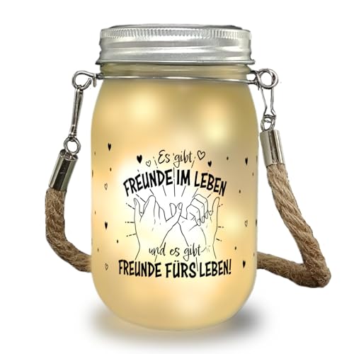 Freunde fürs Leben Solarlicht mit Spruch ein liebevolles Dekolicht für Freunde Freundschaft Mädchen Geburtstag Einmachglas Solarlampe Liebe Herzchen Lampe von speecheese