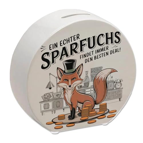 Fuchs mit Zylinder - Sparfuchs Spardose perfekt für nostalgische Sammler ergänzen Sie Ihr Zuhause mit Vintage-Stil passend zu Lampe Vase oder Uhr von speecheese