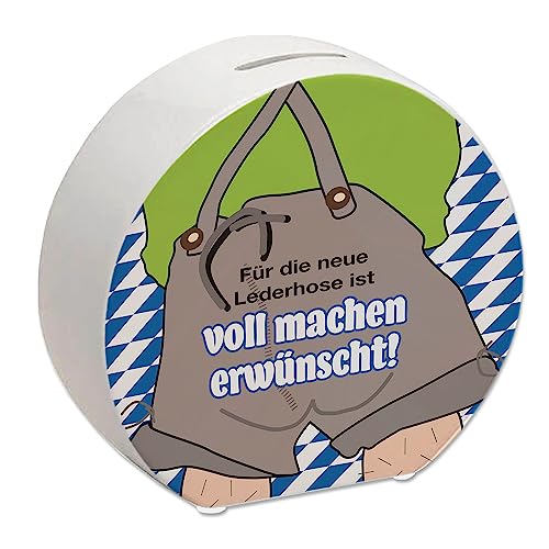 Für die Neue Lederhose ist voll Machen erwünscht! Spardose in Grau lustige Spardose Geschenk für einen Freund der Schon Lange auf eine Neue Lederhose spart und gerne Volksfeste von speecheese