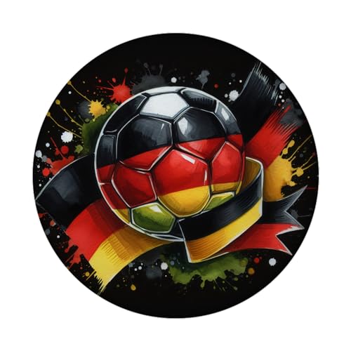 Fußball Deutschland Flagge Magnet rund 2024 Fanartikel Sport Begeisterung Ball in Schwarz-Rot-Gold Fußball Liebe von speecheese