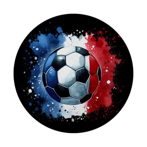 Fußball Frankreich Flagge Magnet mit Flaschenöffner rund Tricolore 2024 Perfekt für Sportfans Patrioten Ball im blauen Länderfarben-Design Must-Have Souvenir von speecheese