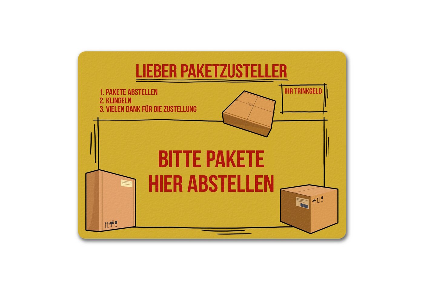 speecheese Fußmatte Fußmatte randlos mit Paket Motiv Fußabtreter Türmatte speecheese Fußmatte Fußmatte randlos mit Paket Motiv Fußabtreter Türmatte von speecheese