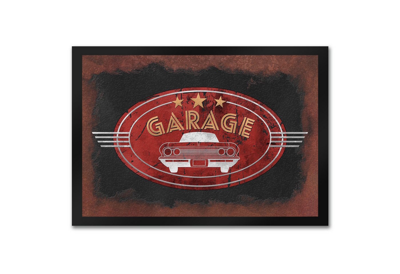 speecheese Fußmatte Garage Fußmatte in 35x50 cm in Metalloptik mit Automotiv speecheese Fußmatte Garage Fußmatte in 35x50 cm in Metalloptik mit Automotiv von speecheese