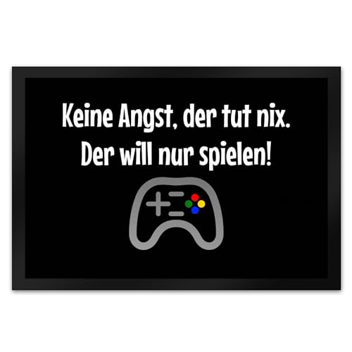 Fussmatte Keine Angst der TUT nix mit lustigem Spruch schwarz rutschfeste Türmatte witzig Schuhabstreifer die perfekte Geschenkidee Spruch-Geschenke Zocker Gamer Spielkind Fussmatte Keine Angst der TUT nix mit lustigem Spruch schwarz rutschfeste Türmatte witzig Schuhabstreifer die perfekte Geschenkidee Spruch-Geschenke Zocker Gamer Spielkind von speecheese
