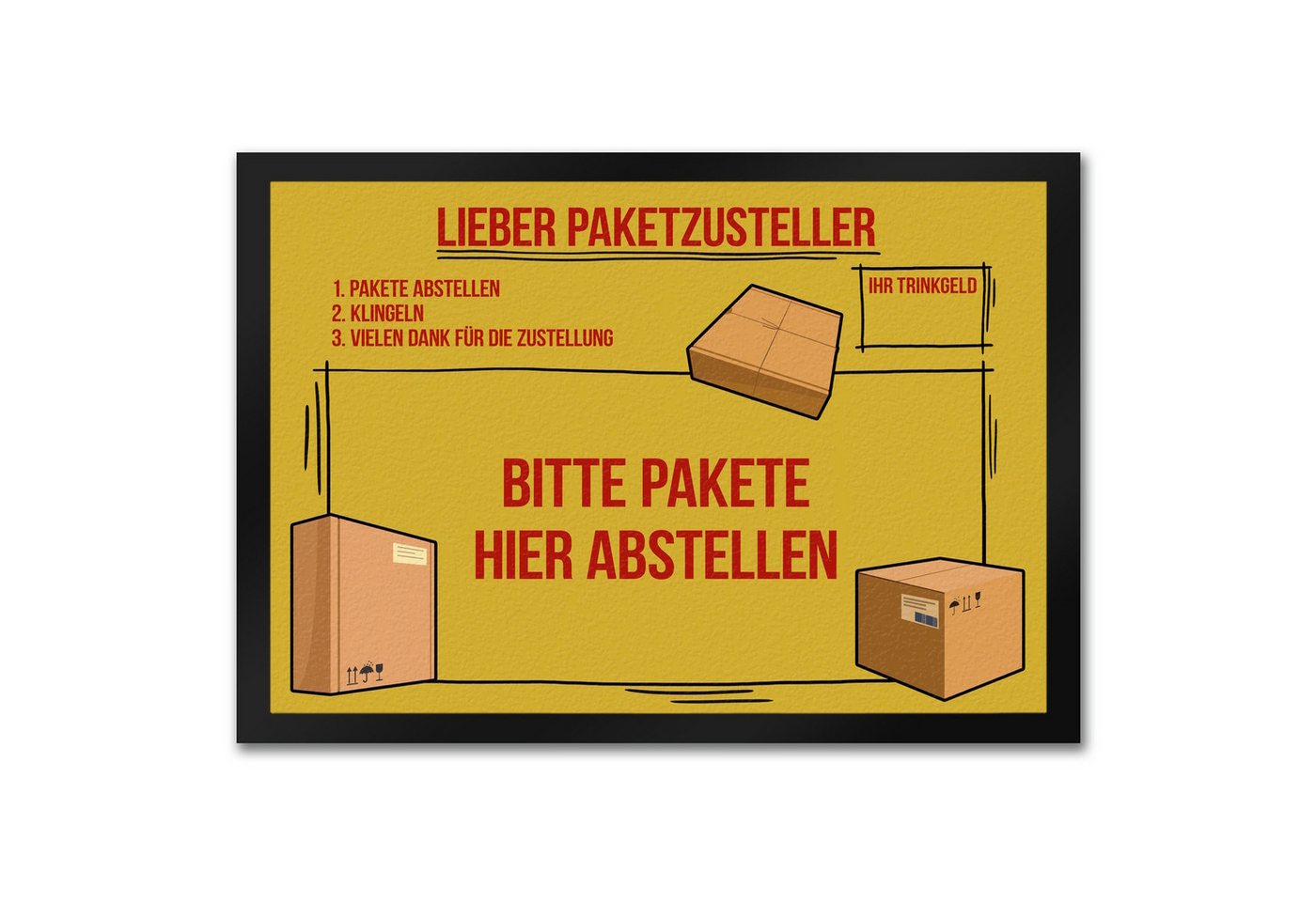speecheese Fußmatte Lieber Paketzusteller Fußmatte mit Paket Motiv Postzusteller Tür speecheese Fußmatte Lieber Paketzusteller Fußmatte mit Paket Motiv Postzusteller Tür von speecheese