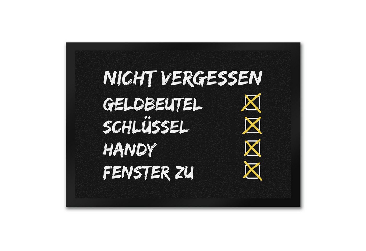 speecheese Fußmatte Nicht vergessen Geldbeutel Schlüssel Handy Fenster zu Fußmatte mit speecheese Fußmatte Nicht vergessen Geldbeutel Schlüssel Handy Fenster zu Fußmatte mit von speecheese