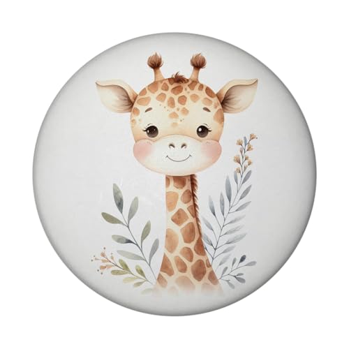 Giraffe Magnet mit Flaschenöffner rund Niedliche Giraffen-Magnete Süß Charmant Liebenswert Entzückend Anmutig Zauberhaft fürs Zuhause von speecheese