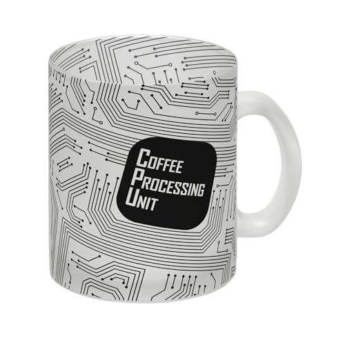 Glas Tasse CPU Motiv - Coffee Processing Unit mit Motherboard Motiv für Nerds und Computertechniker die Ihre Liebe zur IT auch im Büro zeigen wollen im Motherboard Design Glas Glas Tasse CPU Motiv - Coffee Processing Unit mit Motherboard Motiv für Nerds und Computertechniker die Ihre Liebe zur IT auch im Büro zeigen wollen im Motherboard Design Glas von speecheese