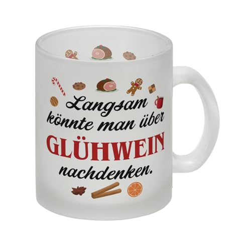 Glühwein Glas Tasse mit Spruch Zeit für Glühwein eine bunte Tasse für die Weihnachtszeit lustiger Weihnachten Motiv Weihnachtlicher Kaffeetasse Lebkuchen Grafik Becher von speecheese