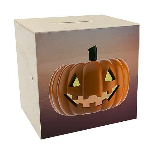 Halloween Kürbis Spardose aus Holz um auf einen Wunsch zu sparen für Liebhaber von Herbst Horror Party Süßes oder Saures von speecheese